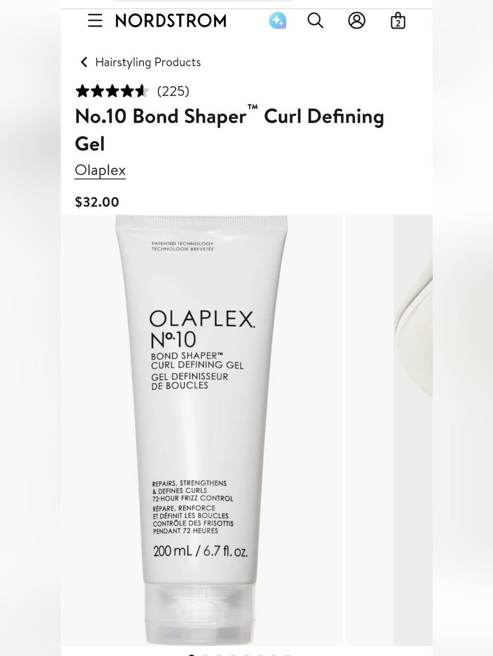 OLAPLEX No.10 Bond Shaper™ Curl Defining Gel